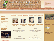 Tablet Screenshot of fossilmoldsandreplicas.com
